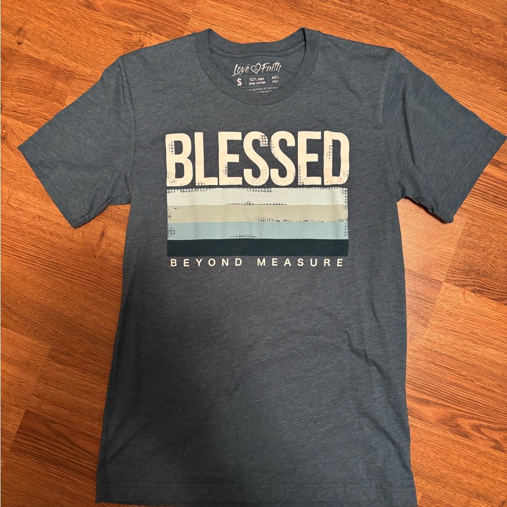 Women’s Love in Faith Blue Short Sleeve Tee